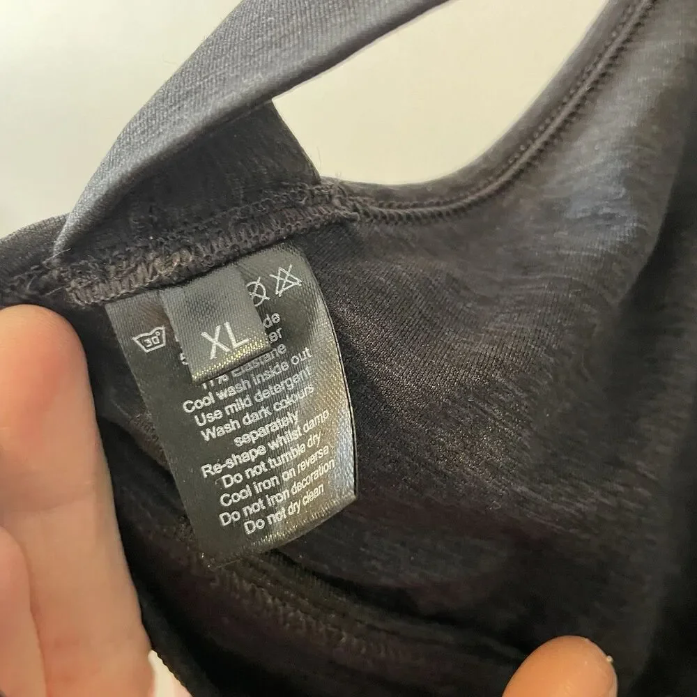Alphalete Trinity Sports Bra Charcoal Grey Sz XL Running Workout